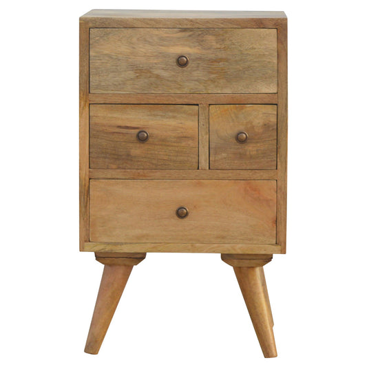 Nordic Style 4 Drawer Bedside Table