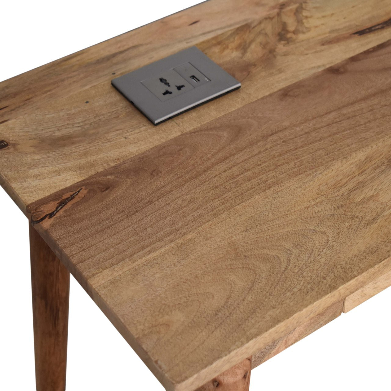 2 Drawer Writing Desk With Built-in Socket