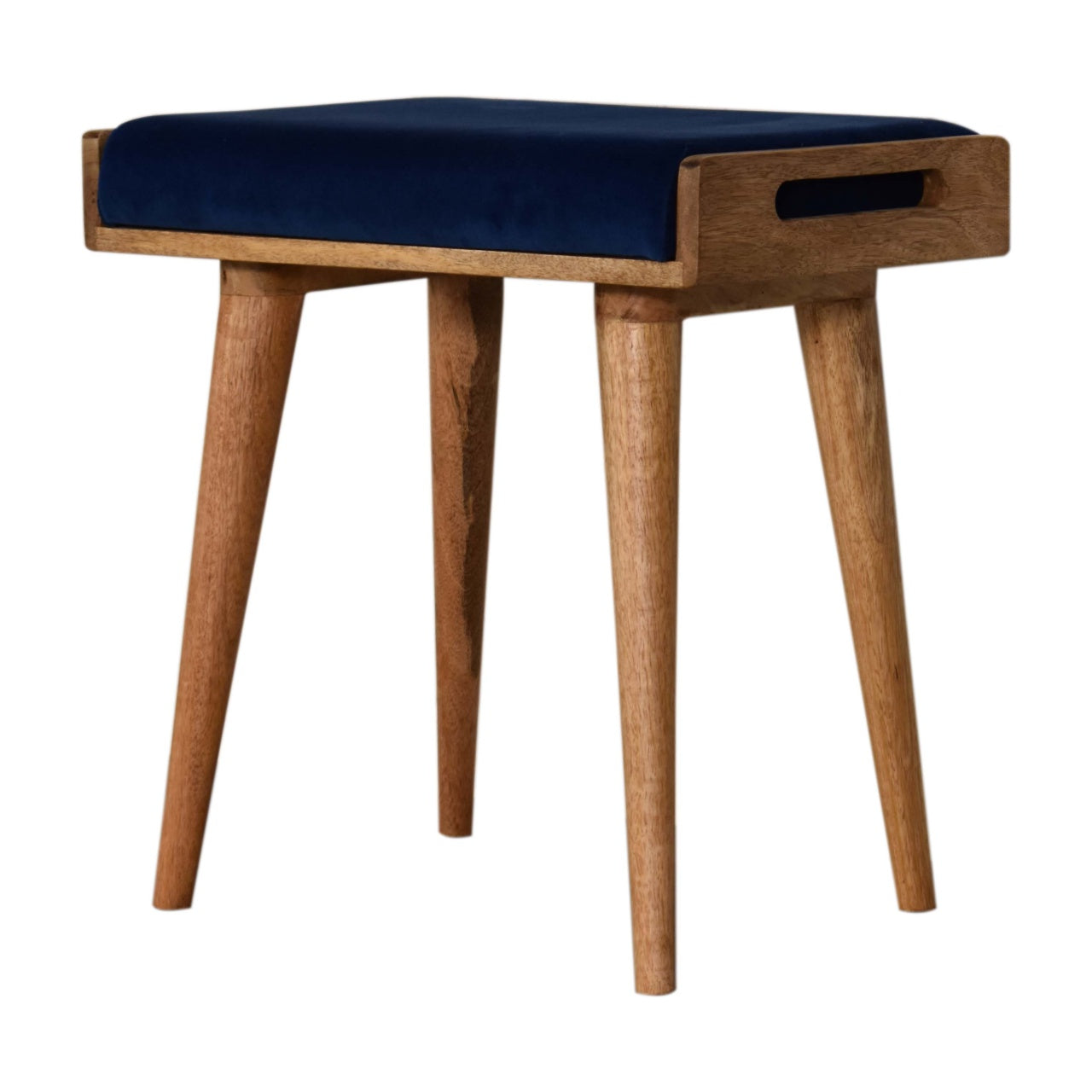Sigrid - Royal Blue Velvet Tray Footstool