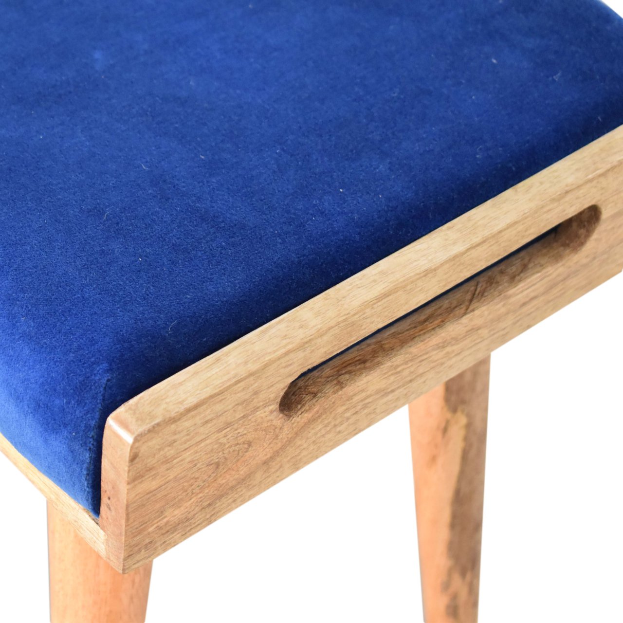 Sigrid - Royal Blue Velvet Tray Footstool