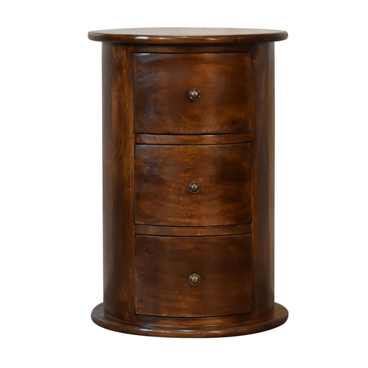 Chestnut Drum Chest Of Drawers