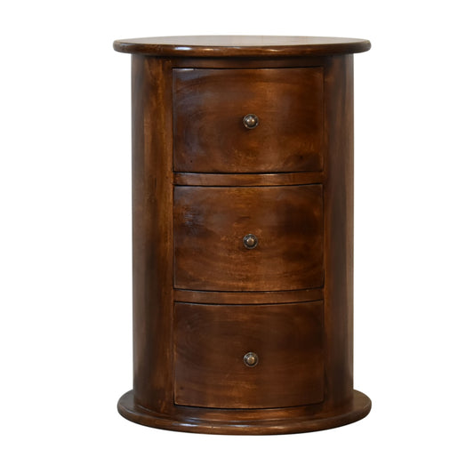 Chestnut Drum Chest Of Drawers