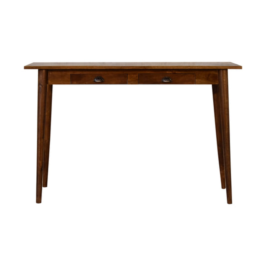 2 Drawer Writing Desk in Chestnut Finish