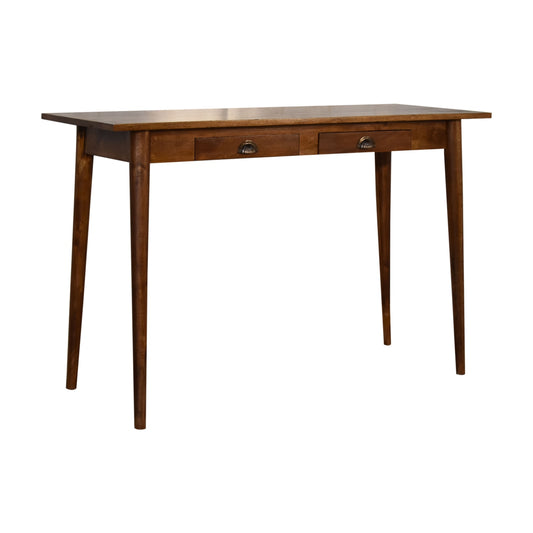 2 Drawer Writing Desk in Chestnut Finish