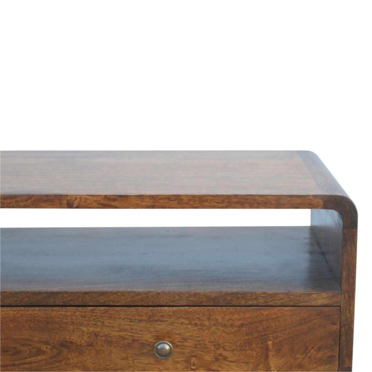 Rounded Chestnut Console Table