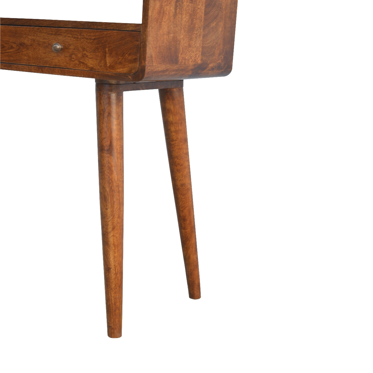 Rounded Chestnut Console Table