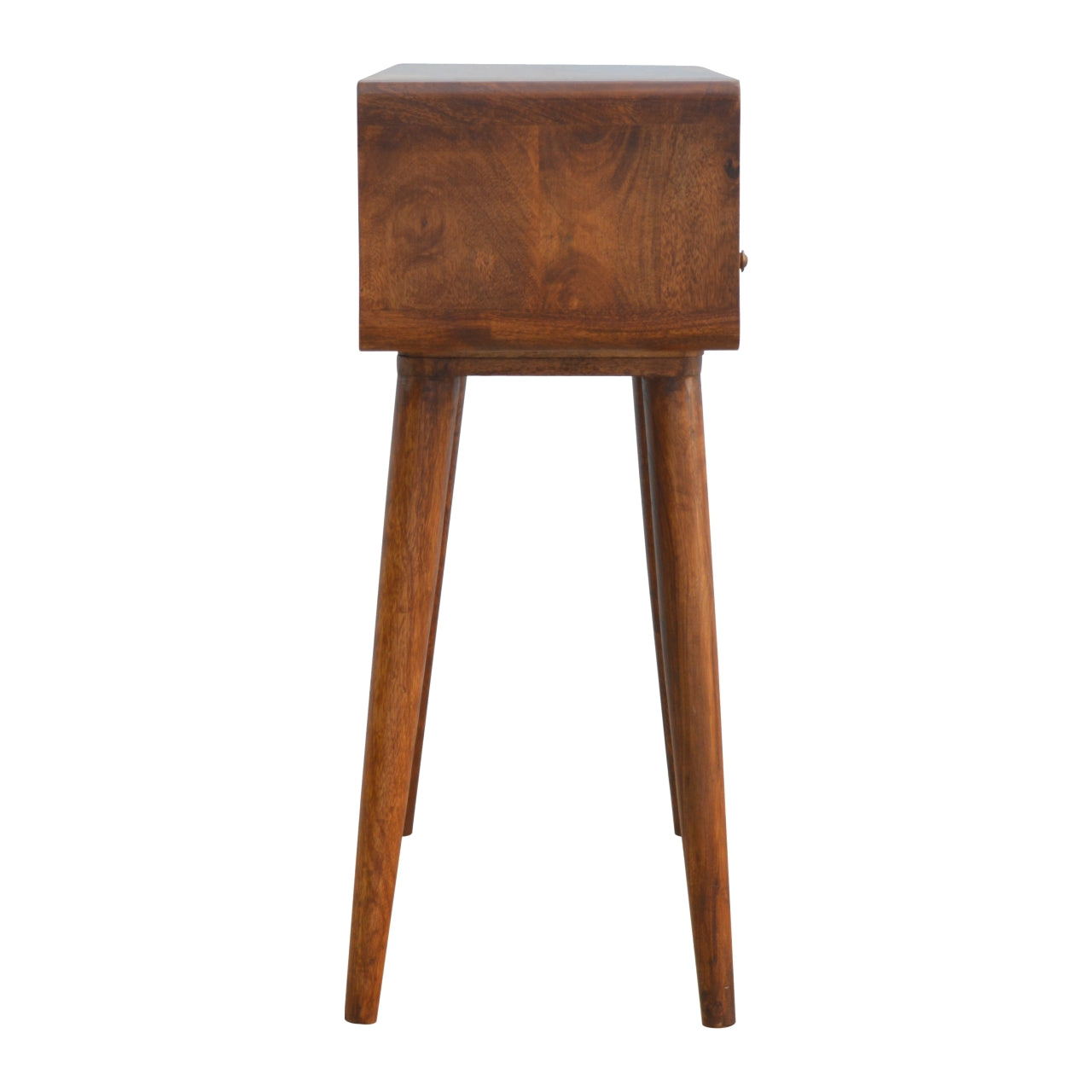 Rounded Chestnut Console Table