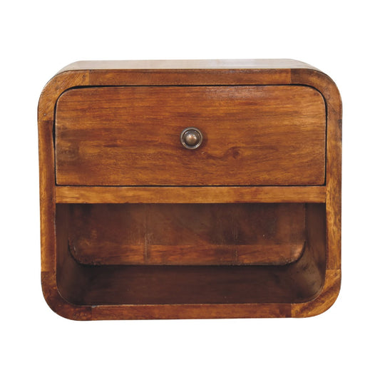 Floating Rounded Mini Bedside Table