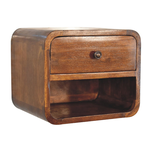 Floating Rounded Mini Bedside Table