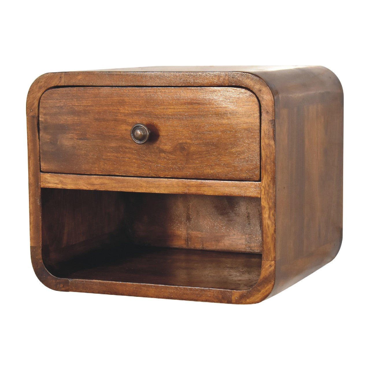 Floating Rounded Mini Bedside Table