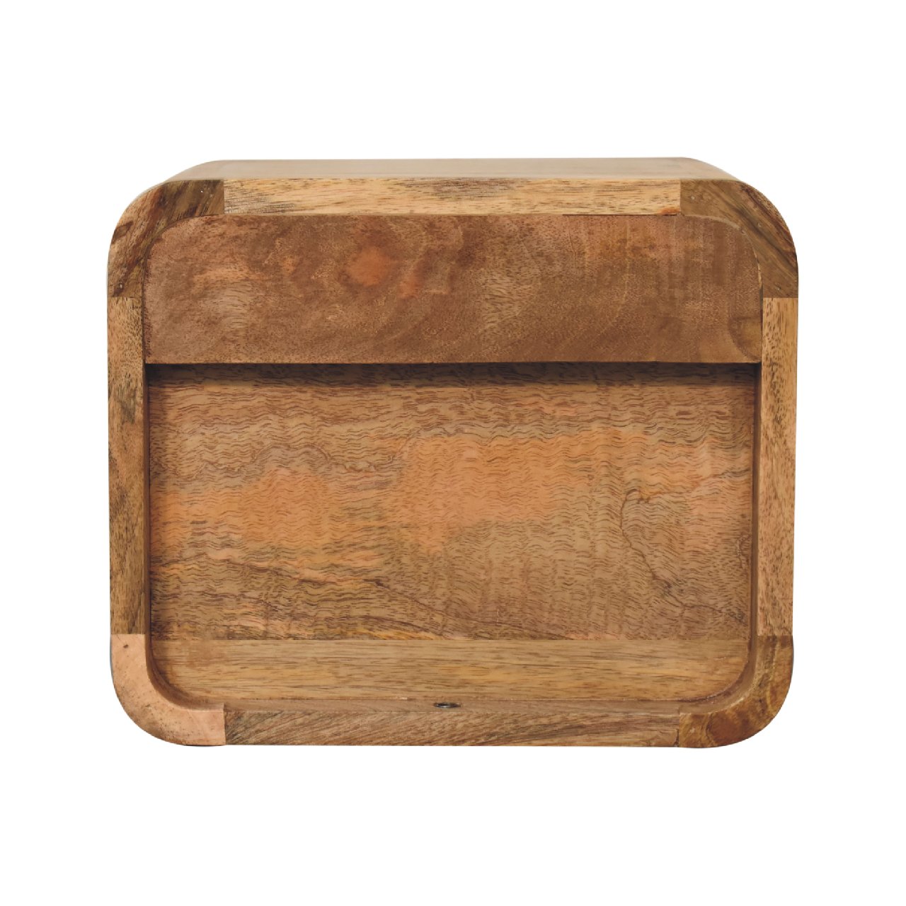 Floating Open Bedside Table in Oak-ish Finish