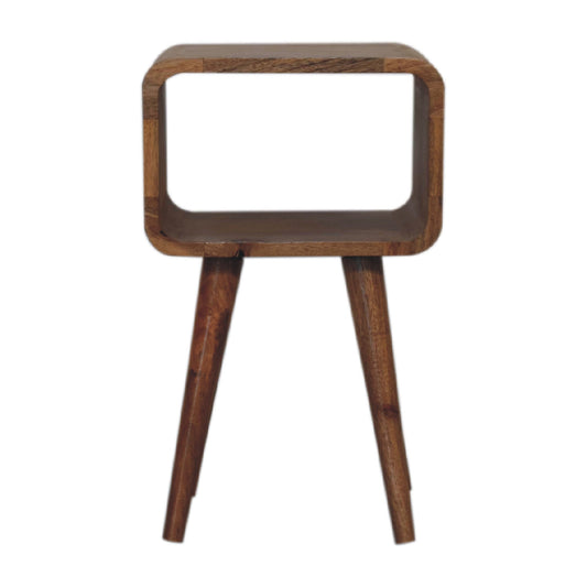 Rounded Open Mini Bedside Table