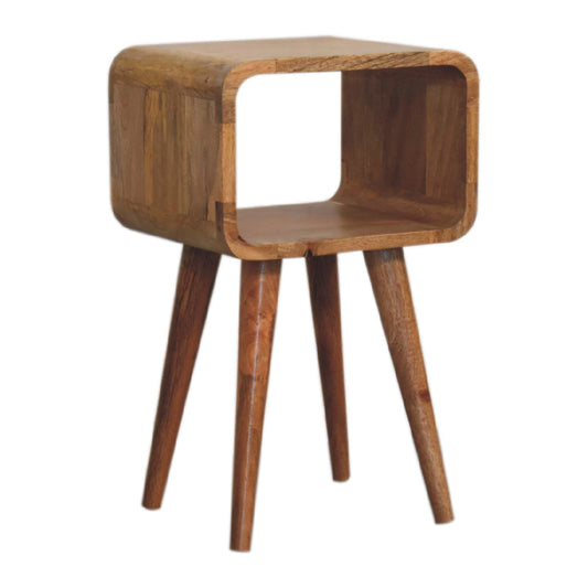 Rounded Open Mini Bedside Table