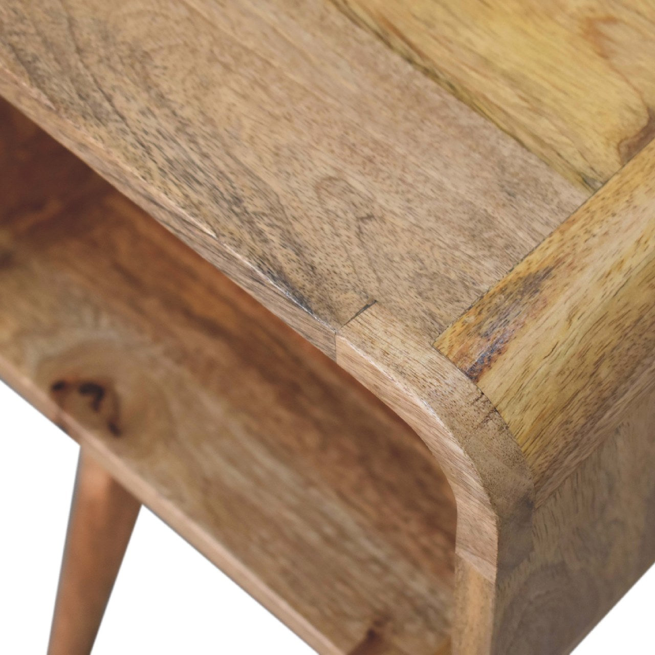 Rounded Open Mini Bedside Table