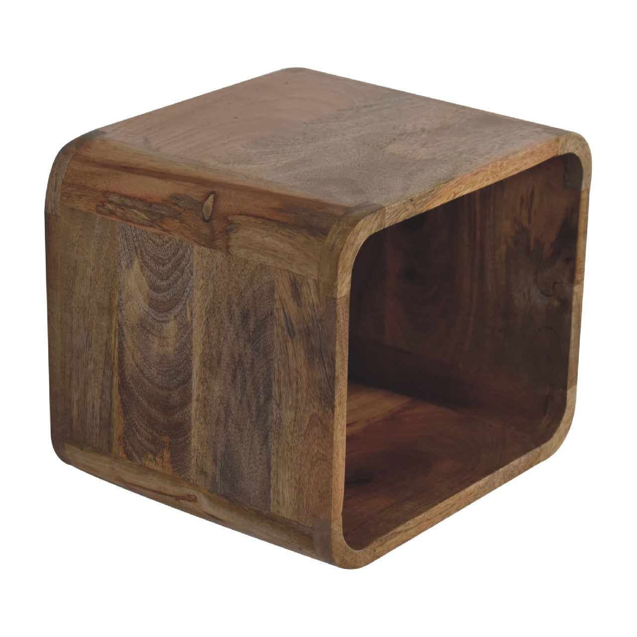 Floating Open Bedside Table in Oak-ish Finish