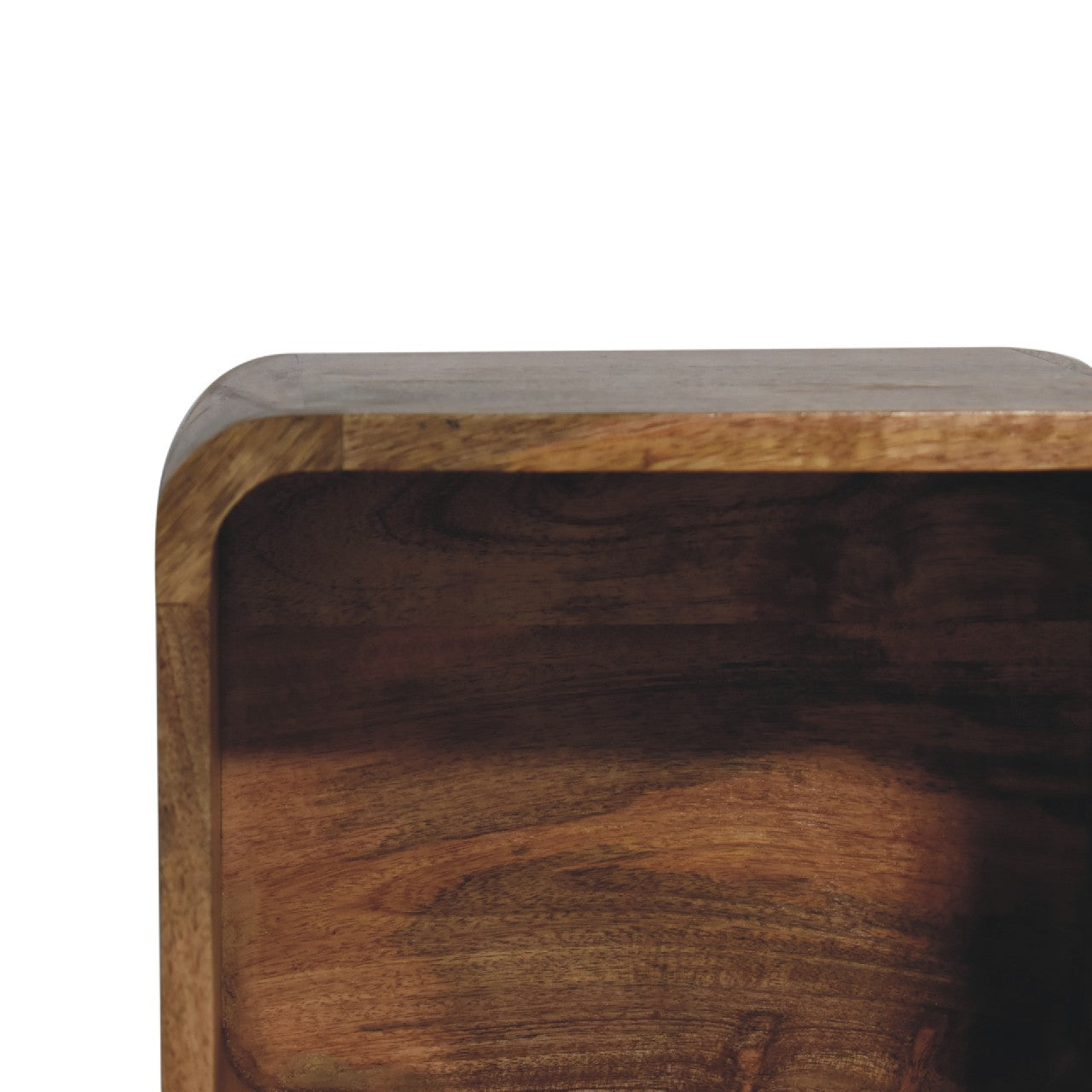 Floating Open Bedside Table in Oak-ish Finish