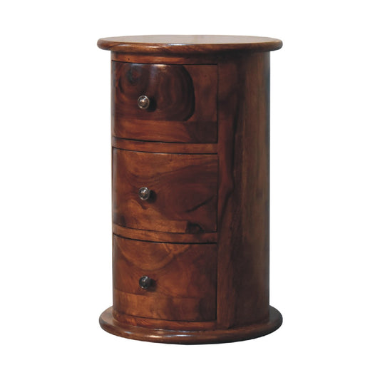 Sheesham Wood Drum Chest of Drawers