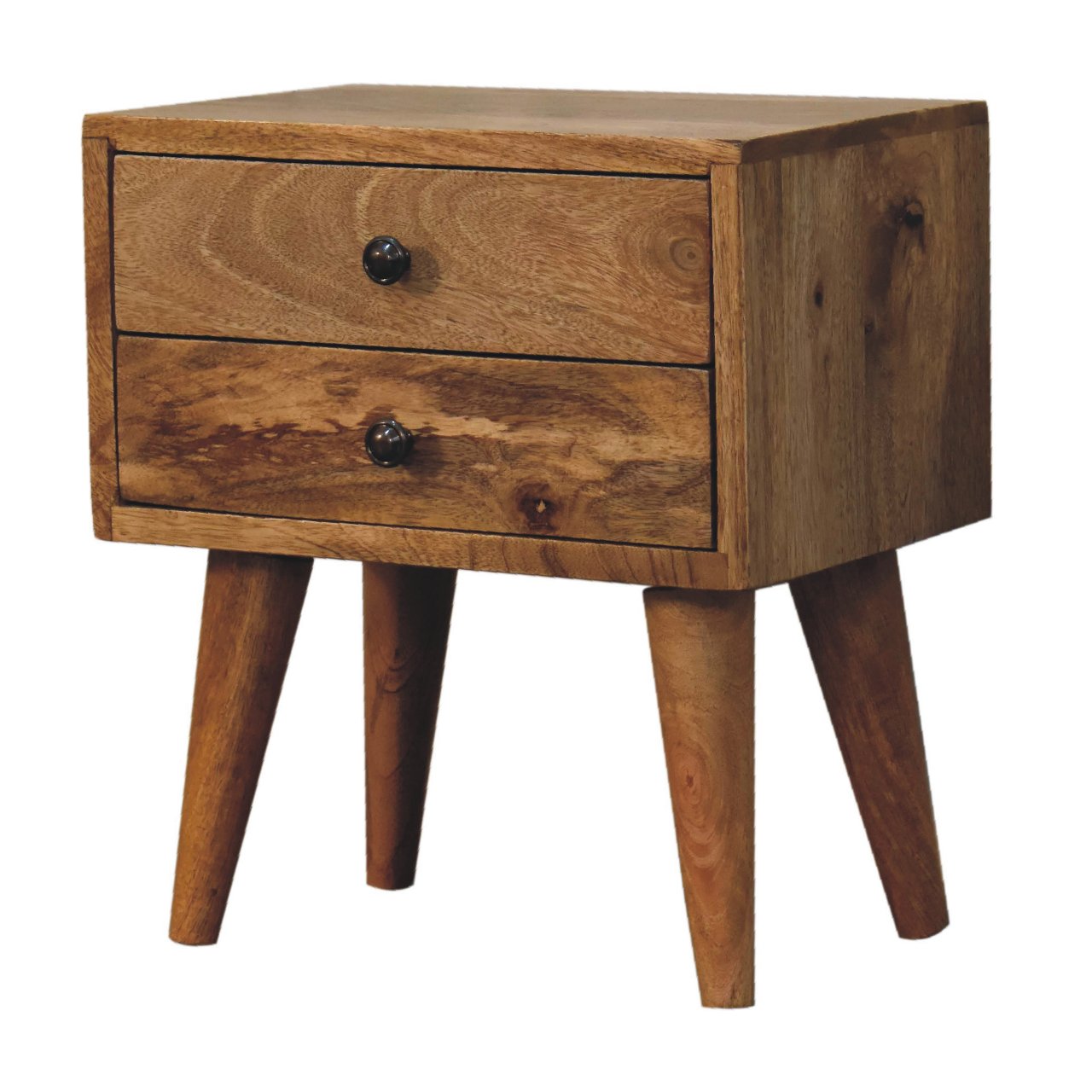 Halsen - Modern Bedside Table in Oak-ish Finish