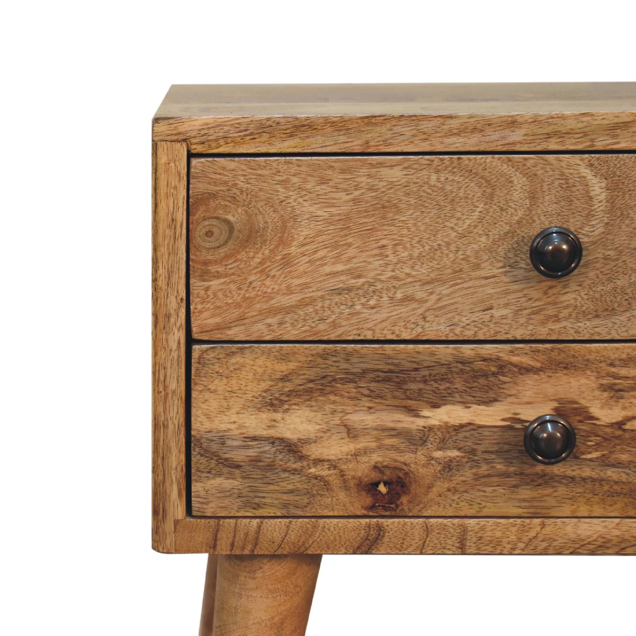 Halsen - Modern Bedside Table in Oak-ish Finish