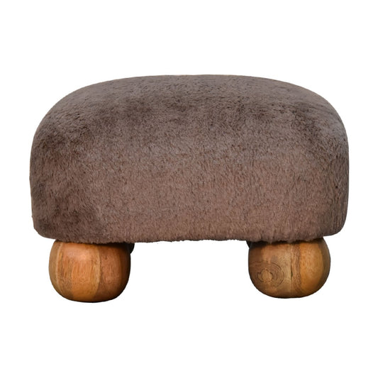 Nook - Faux Fur Nordic Footstool