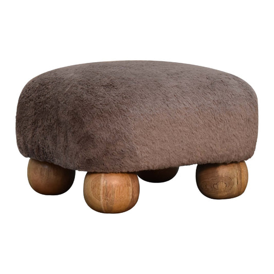 Nook - Faux Fur Nordic Footstool