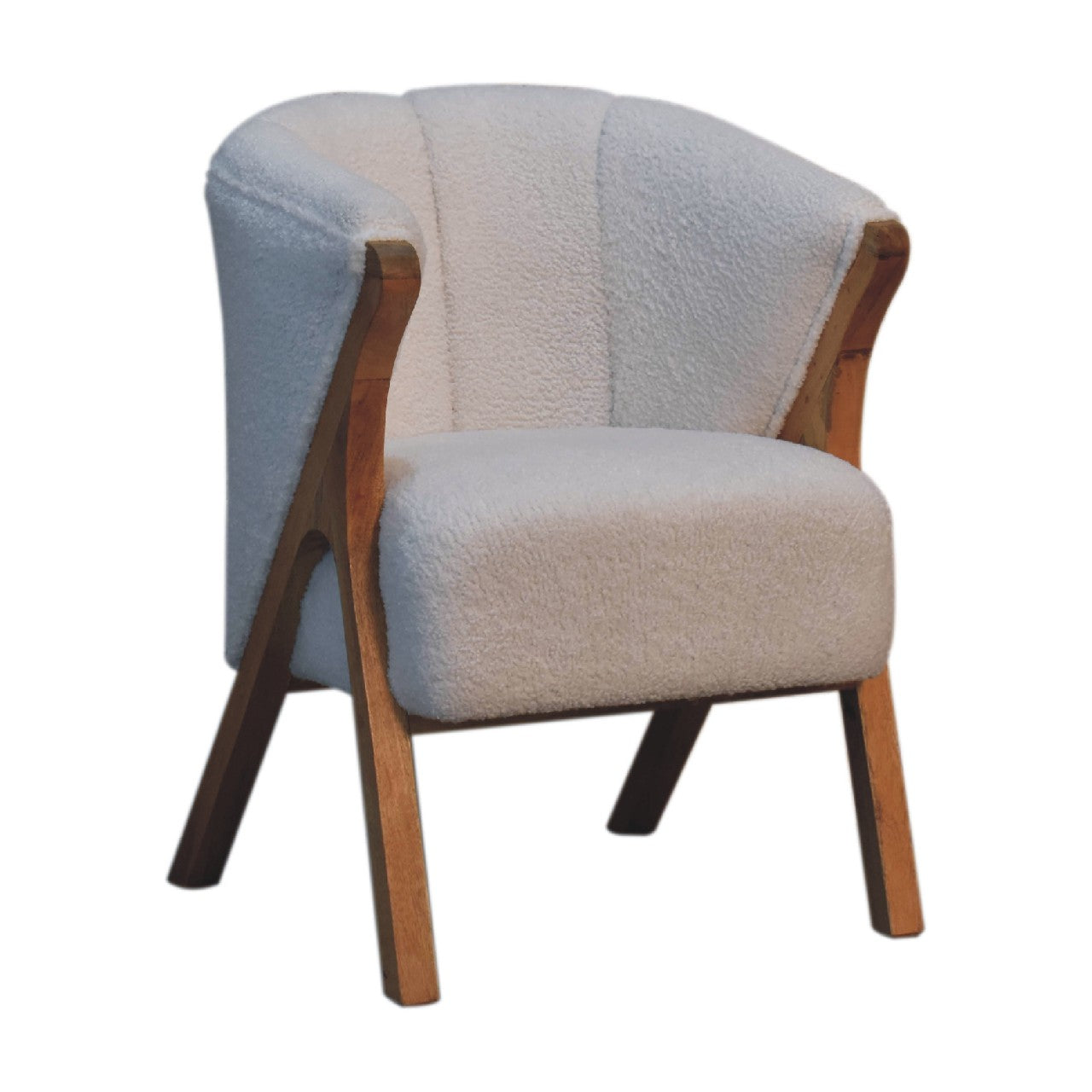 Aska - White Boucle Chair