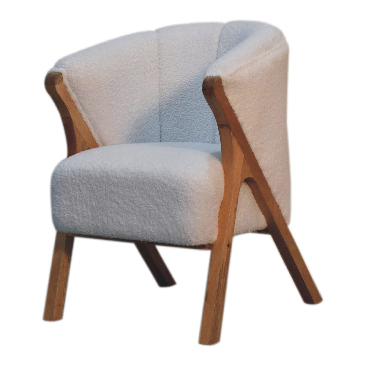 Aska - White Boucle Chair