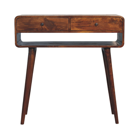 Sonata Console Table in Chestnut Finish