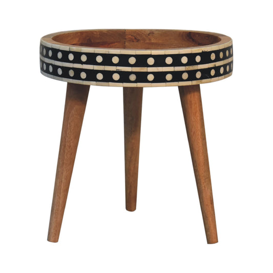 Bone Inlay Nordic End Table