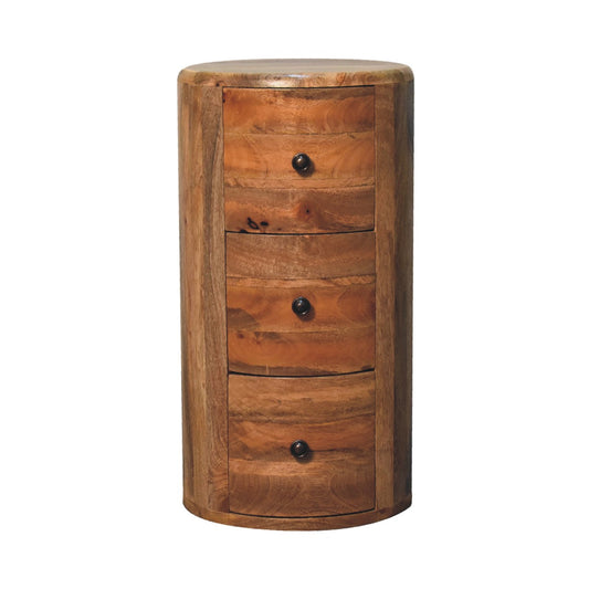 Drum Chest of Drawers in Oak-ish Finish