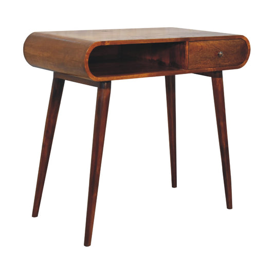 The Elwood Console Table in Chestnut Finish