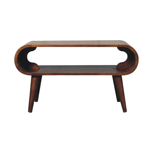 Elipse Open Coffee Table in Chestnut Finish