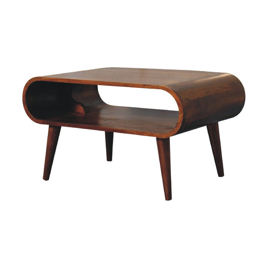 Elipse Open Coffee Table in Chestnut Finish