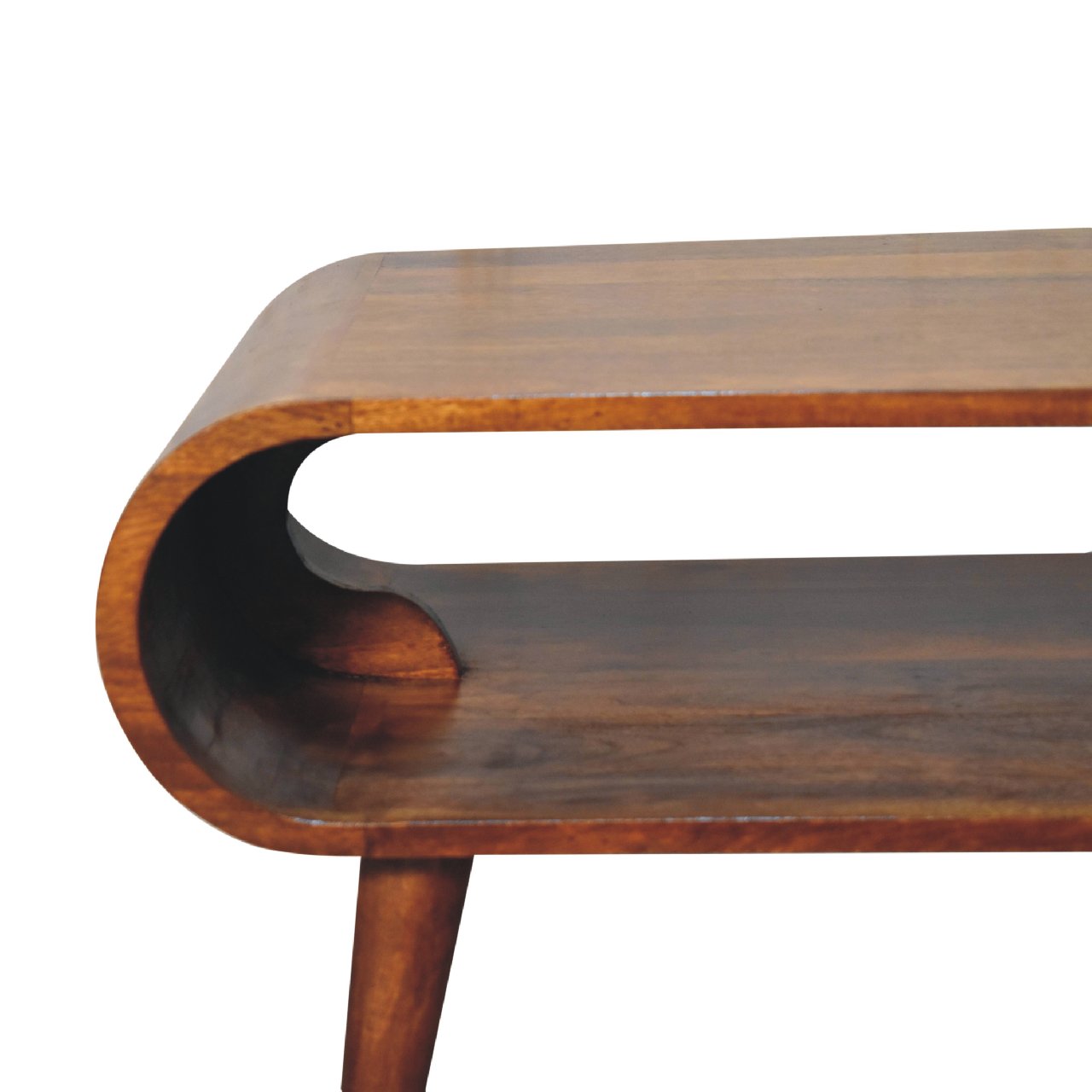 Elipse Open Coffee Table in Chestnut Finish