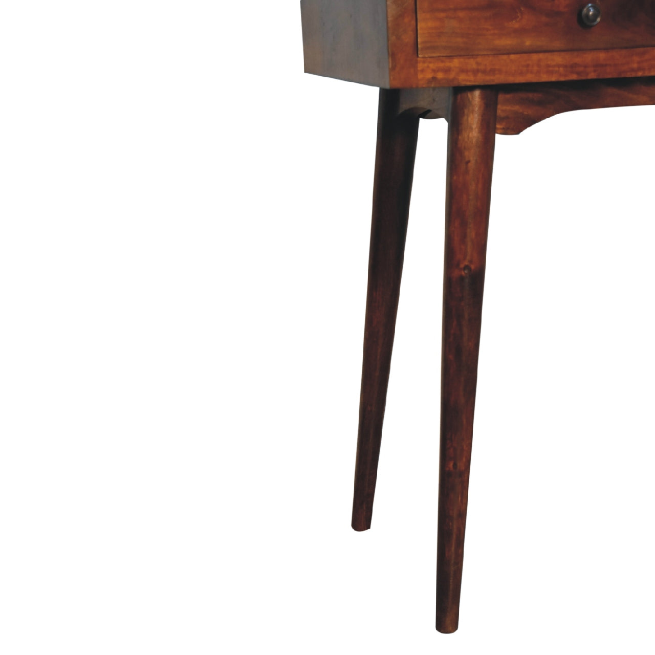 Nordic Hallway Console Table in Chestnut Finish