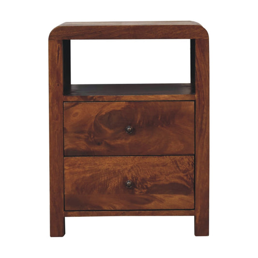 Aspen Bedside Table in Chestnut Finish