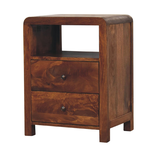 Aspen Bedside Table in Chestnut Finish