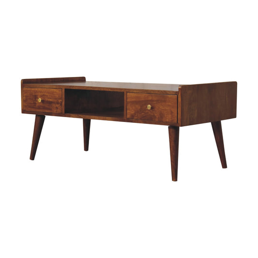 Axel - Media Unit in Chestnut Finish