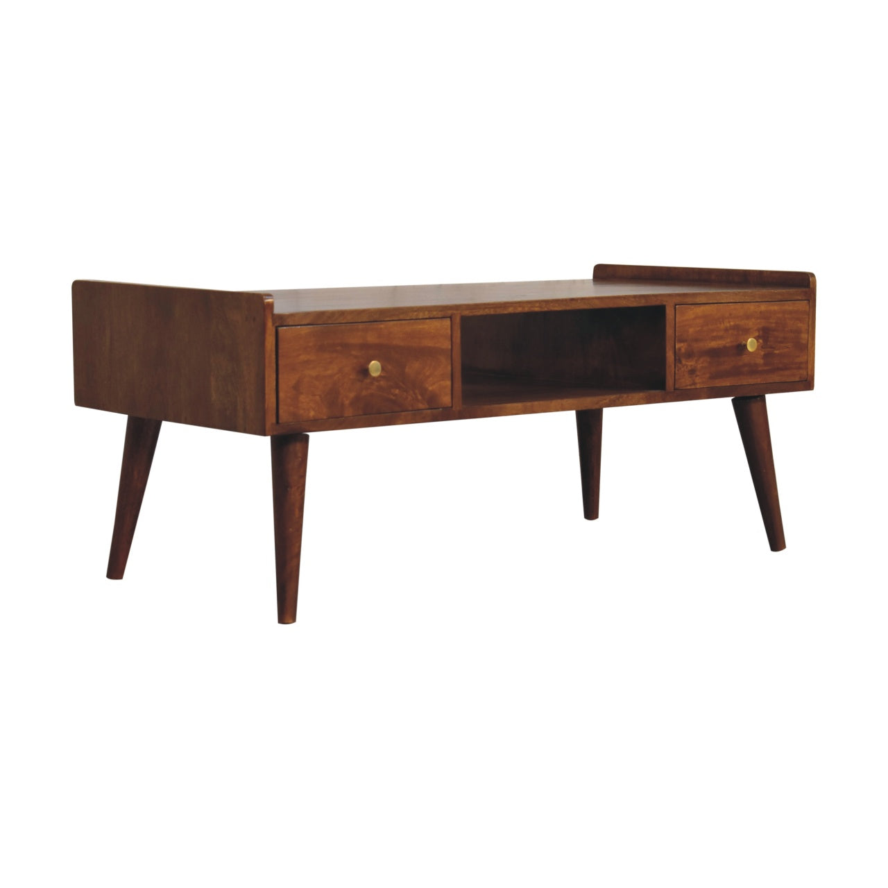 Axel - Media Unit in Chestnut Finish