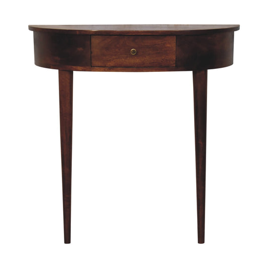 Backless Mounted Chestnut Console Table