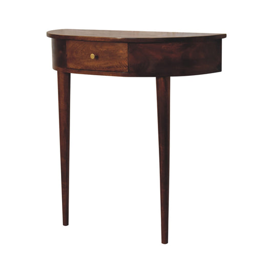 Backless Mounted Chestnut Console Table