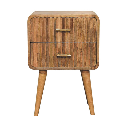 Keld - Ridged Bedside Table