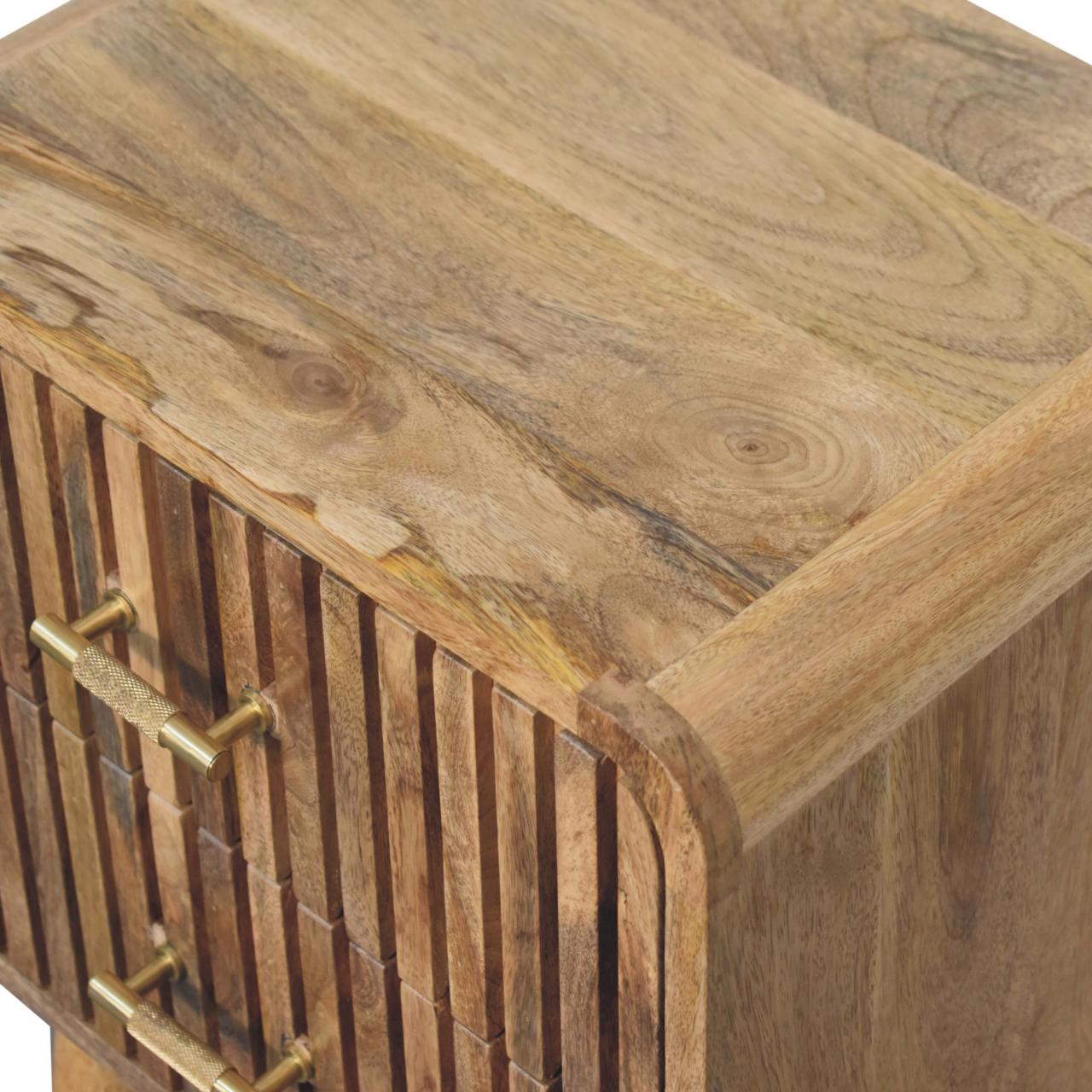 Keld - Ridged Bedside Table