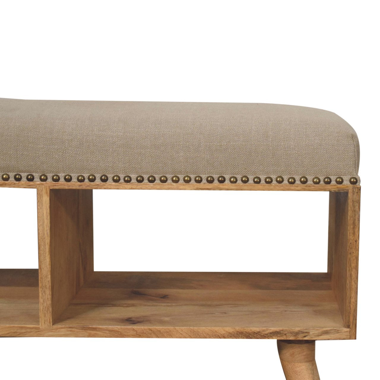 Modu - Studded Linen Open Bench