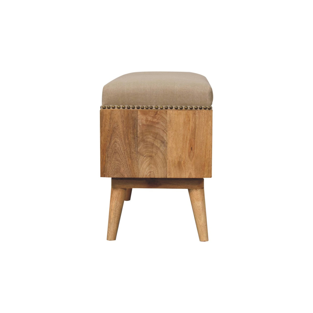 Modu - Studded Linen Open Bench