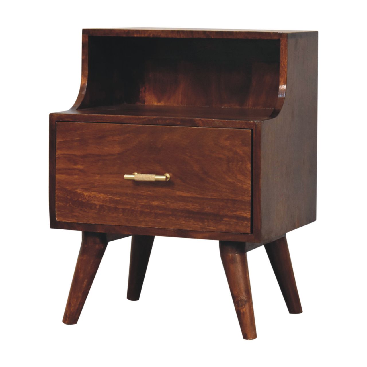 Takt - Bedside Table in Chestnut Finish