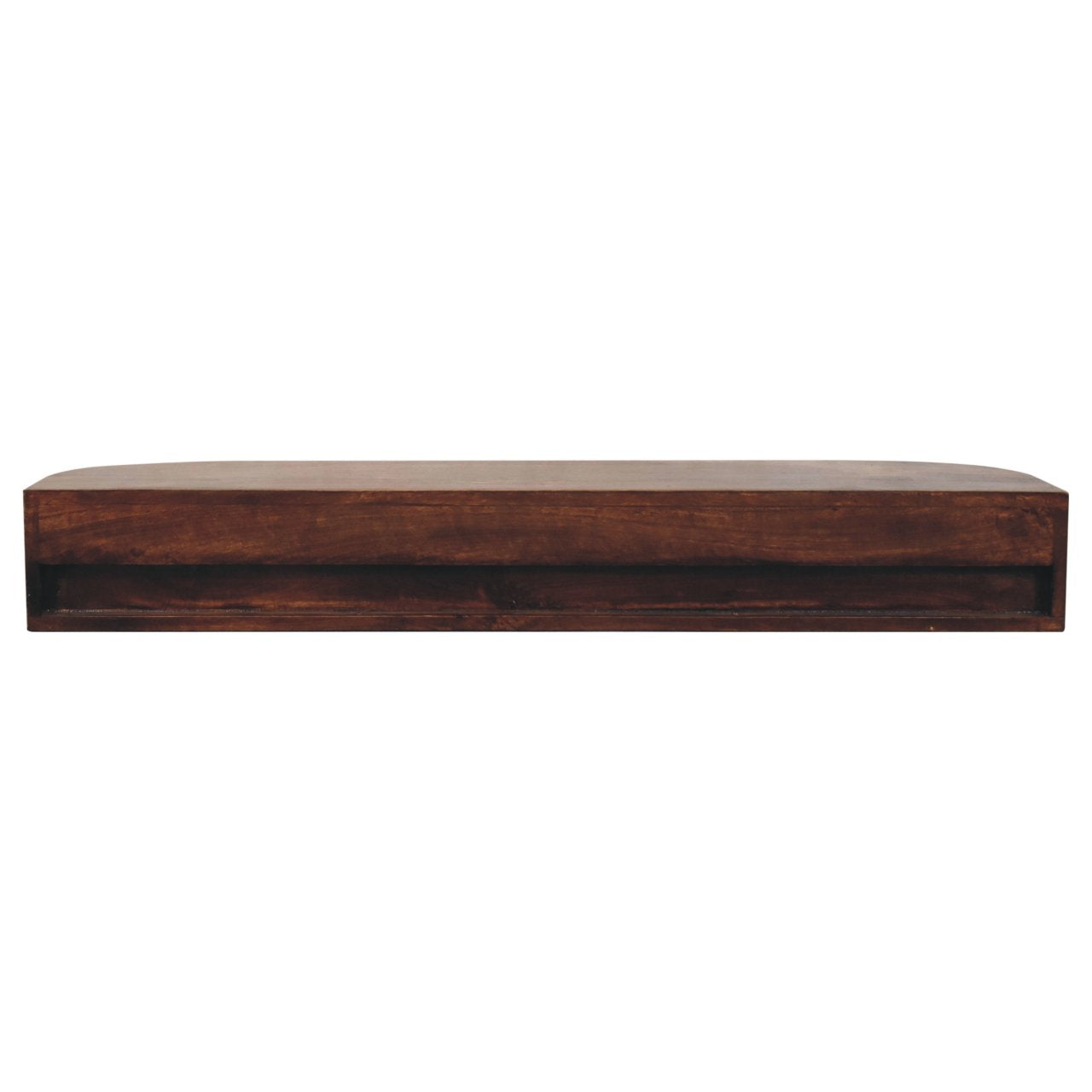 Lunar - Wall Mounted Console Table in Chestnut Finish