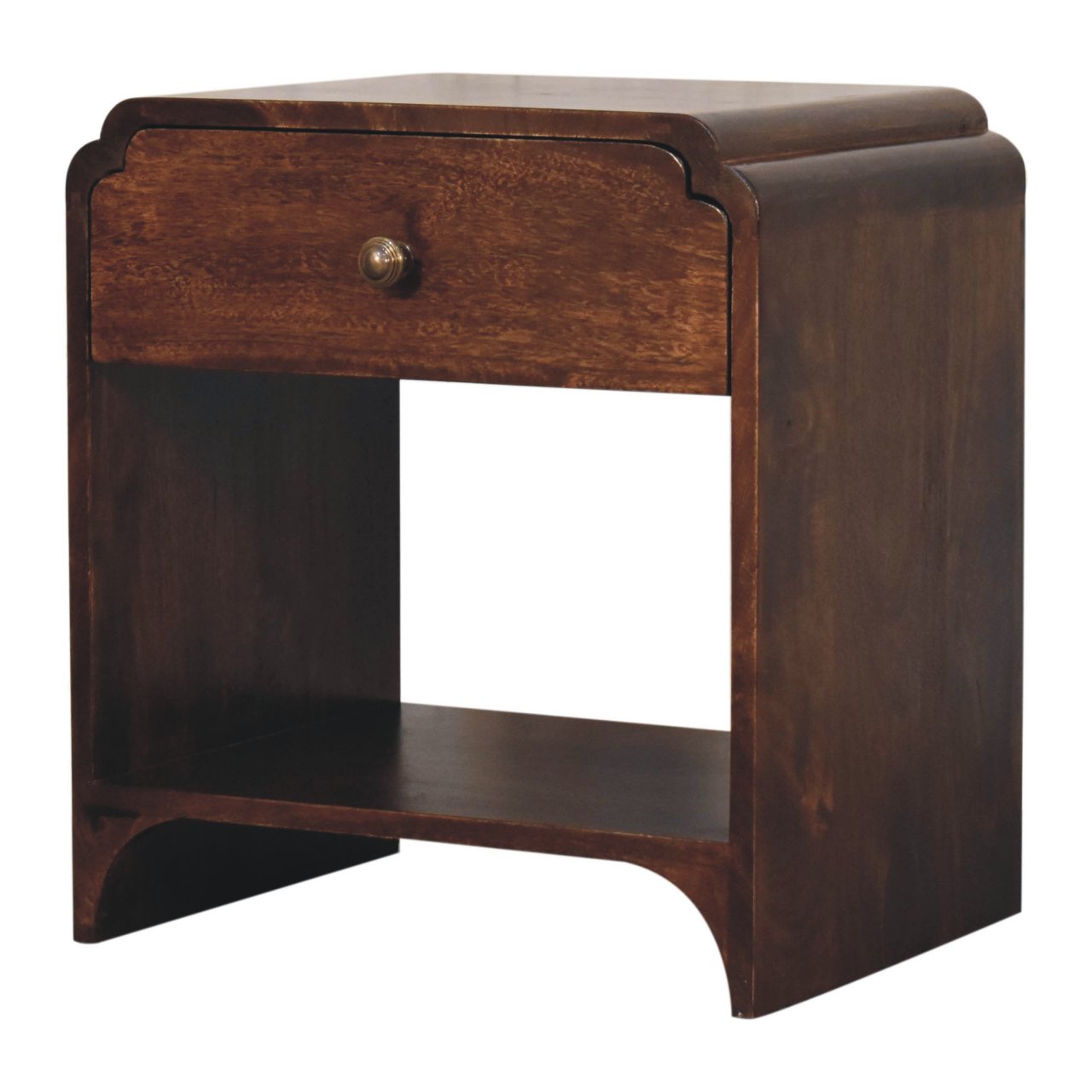Newton Bedside Table in California Walnut Finish