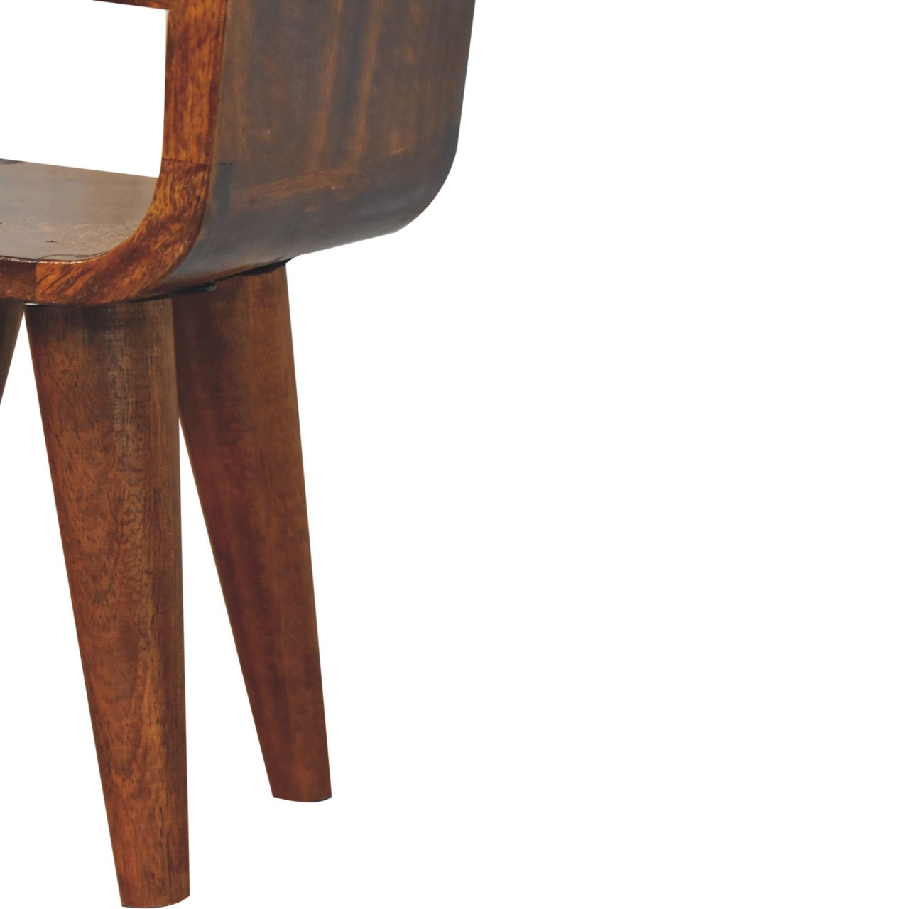 Nils - Lower Bedside Table in Chestnut Finish