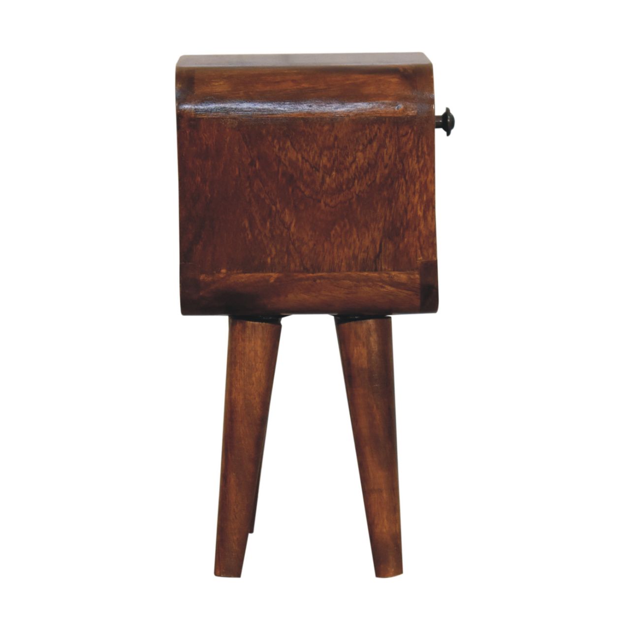 Nils - Lower Bedside Table in Chestnut Finish